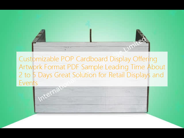 Customizable Size POP Cardboard Display with Full Color Printing and Easy To Assemble for Retail Displays