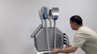 Non Invasive 4 Handles Hi Emt  Body Slimming Fat Burner Rf Ems Muscle Sculpting Machine