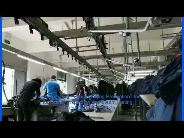 Electric Aluminum Overhead conveyor system for garment factory transportation