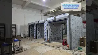 380V 50Hz Goods Cleanroom Air Shower With Roller Conveyor Dusting Tunnel