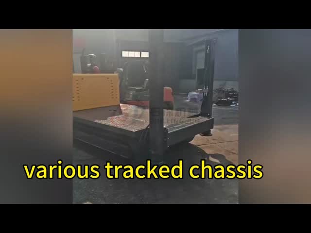 Thickened Hydraulic Tower Crawler Walking Chassis With Electric Starter