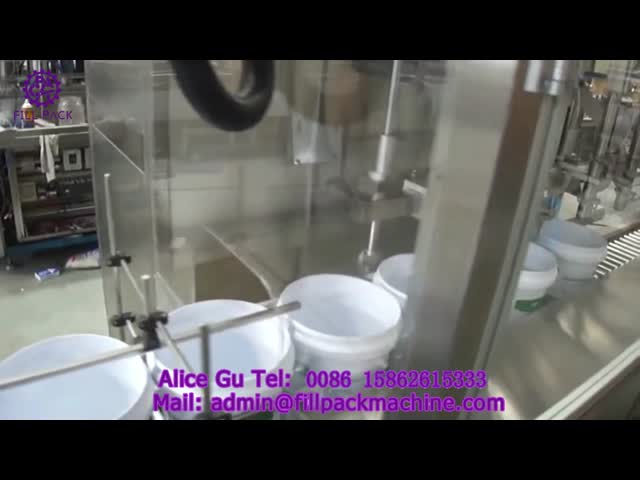 2180 J114 In-Line Weighing Automatic Lid-Placing and Capping Machine