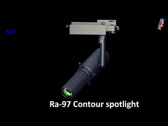 Integrated Contour Spotlight Gobo Projector Shapeable Track Light for Commercial Cultural Museum Lighting
