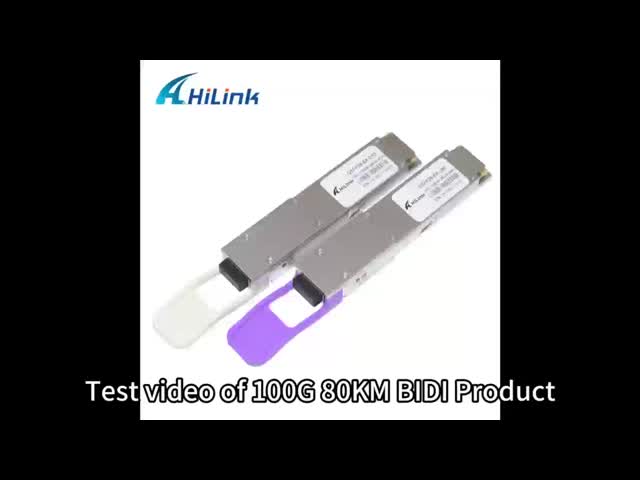 Hilink QSFP28-BX-U80/D80 100Gb/s BIDI Optical Transceiver Module with 80km Reach for 100G Ethernet