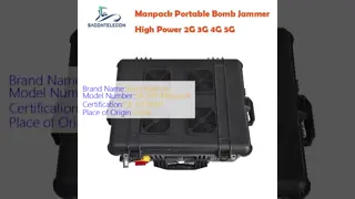 75W Output Power 120m Jamming Radius DC24V Power Supply IED RF Manpack Jammer for Security Forces