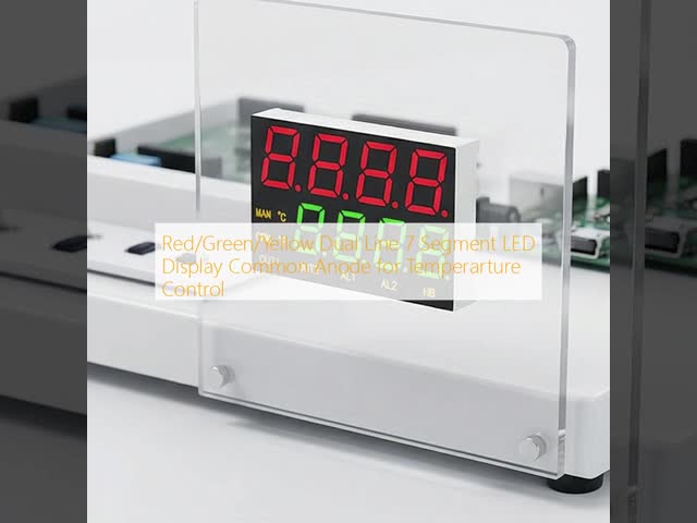 Red/Green/Yellow 4 Digit Dual Line 7 Segment LED Display Common Anode for Temperarture Control