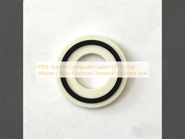 PTFE-Rubber Composite Gasket | PTFE Flat Washer | High-Precision Chemical-Resistant Seal