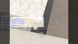 0.25 Inch PVD Coated Tile Edge Trim with Customizable Sizes in Stainless Steel