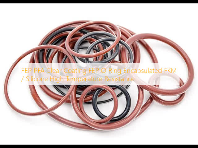 FEP PFA Clear Coating FEP O Ring Encapsulated FKM / Silicone High Temperature Resistance