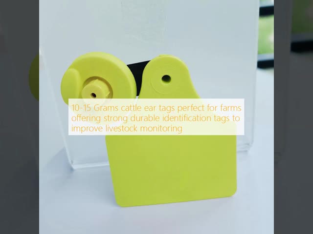 10-15 Grams Electronic Ear Tags with ISO 11784/11785 Compliance and Self-locking Plastic Pin for Livestock Identification