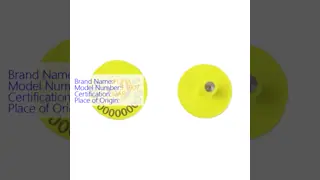 10-15 Grams Electronic Ear Tags with ISO 11784/11785 Compliance and Self-locking Plastic Pin for Livestock Identification