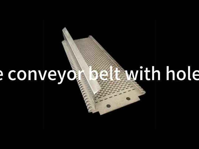 Metal Stainless Steel Slat Chain Link  Perforated Metal Plate conveyor belt with hole for biscuit Oven Bakery annealing Furnace Tunnel  Cooling