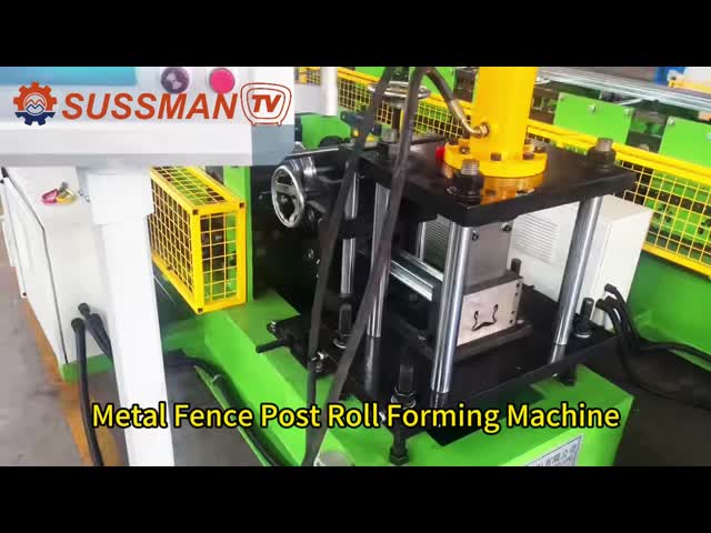 Australia Popular Color Painted Steel C65*42mm Profile Fence Post Channel Roll Forming Machine