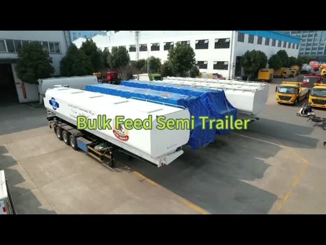 60m³ Aluminum Alloy Bulk Feed Tank Trailer with Electric Screw Conveyor for High Efficiency Feed Hauling