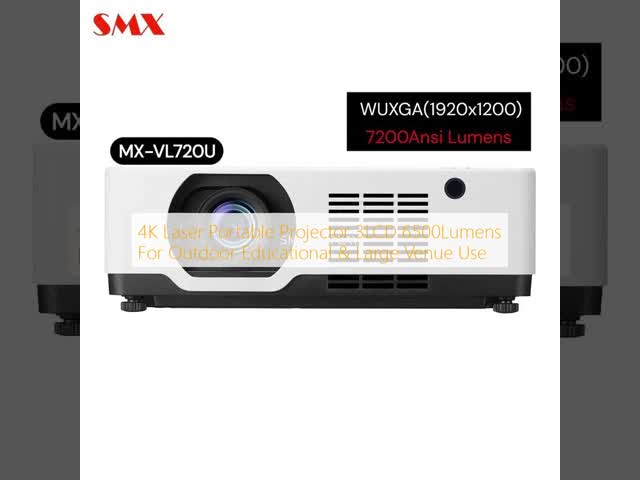 Keystone Correction / 4K Input / 3LCD Laser 7200 Ansi lumen high brightness projector for conference room