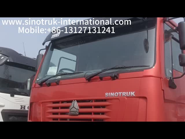 430HP Red HOWO 6*6 All-Wheel Drive Dump Truck with Ghost-Face Cab