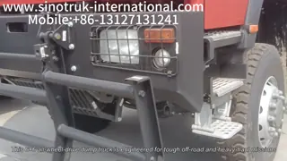 430HP Red HOWO 6*6 All-Wheel Drive Dump Truck with Ghost-Face Cab