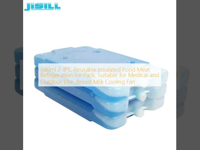 500ml 2-8℃ Reusable Insulated Food Meat Refrigeration Ice Pack For Medical And Outdoor Use Breast Milk Cooling Fan