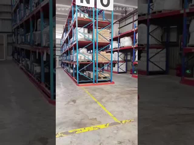 Logistic Cental Very Narrow Aisle Racking With Mast / Fork Head Rotation