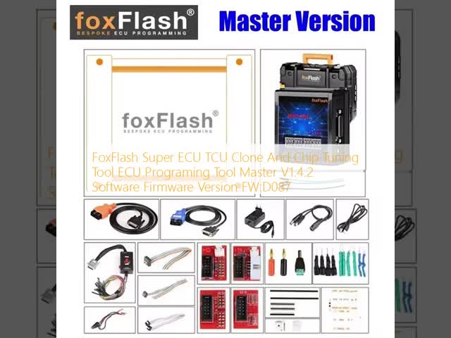 FoxFlash Super ECU TCU Clone And Chip Tuning Tool ECU Programing Tool Master V1.4.2 Software Firmware Version FW:D087
