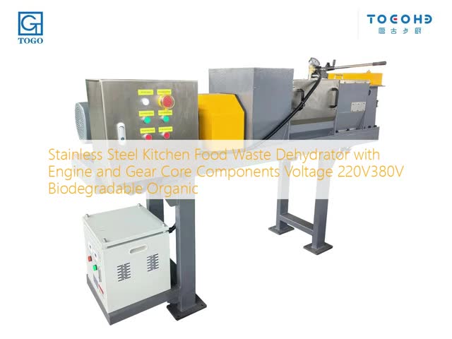 Stainless Steel Kitchen Food Waste Dehydrator with Engine and Gear Core Components Voltage 220V380V Biodegradable Organic