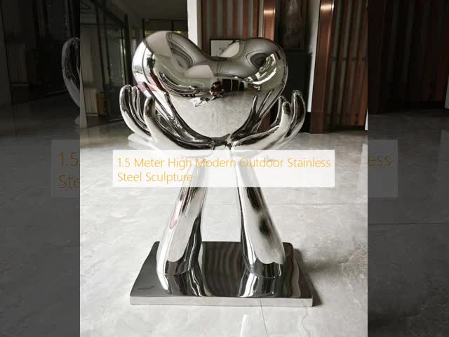 1.5 Meter High Modern Outdoor Stainless Steel Sculpture