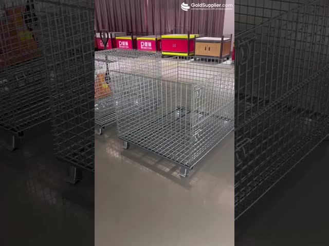 Warehouse Zinc Galvanized Wire Mesh Container for Logistics Stillage