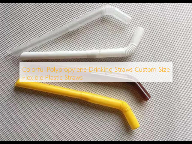 Colorful Polypropylene Drinking Straws Custom Size Flexible Plastic Straws