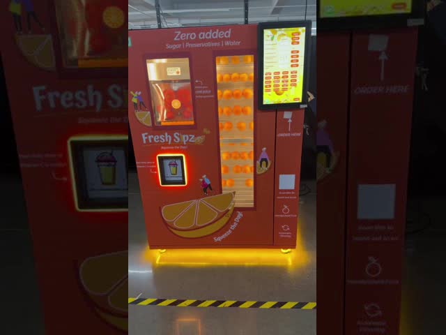 100% Pure Automatic Orange Juice Vending Machine with 24 Hour Operation and Touch Screen