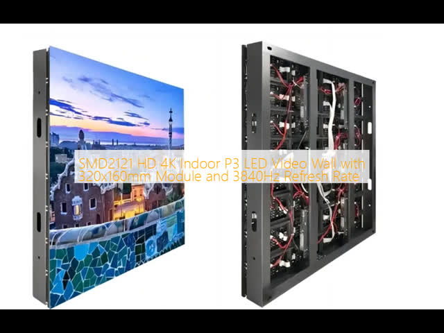 SMD2121 HD 4K Indoor P3 LED Video Wall with 320x160mm Module and 3840Hz Refresh Rate