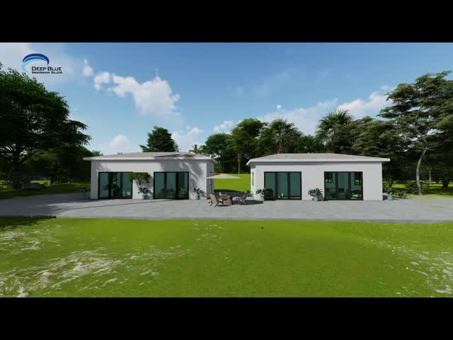 Aus Single Family Home With Garage Light Steel Prefab Modular Home Kits Villa With CE Standard
