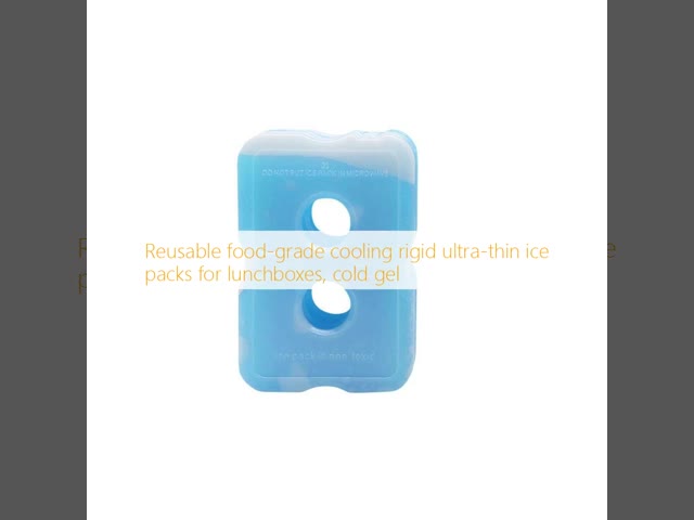 Reusable food-grade cooling rigid ultra-thin ice packs for lunchboxes, cold gel