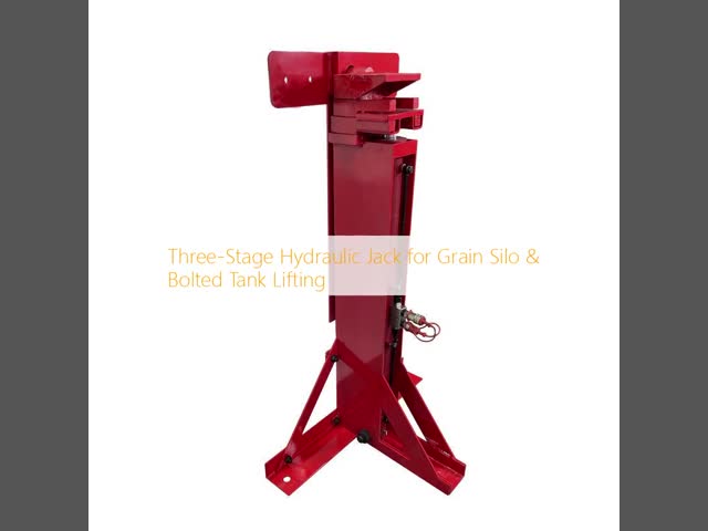Three-Stage Hydraulic Jack for Grain Silo & Bolted Tank Lifting