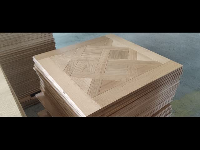 800x800x20mm European Oak Versailles Panels Flooring with 3MM Oak Veneers and E0, CARB II Certification in BF001 Color