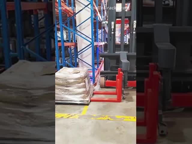 Factory VNA Pallet Racking System Very Narrow Aisle Forklift