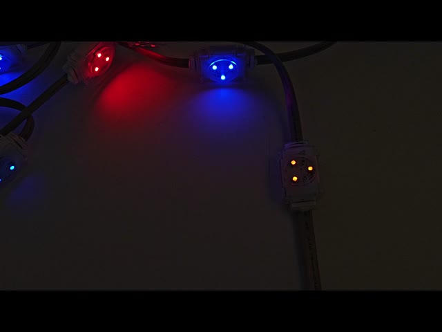DC48V 40mm RGB Full Color LED Point Light IP67 Waterproof for Outdoor Wall Decoration