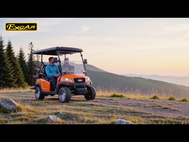 Lifted 2-Seat 2 Rear Electric Golf Buggy With 30% Climbing Ability 48v Lithium Battery Range For 50-70 Km