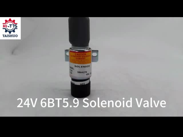 Construction Machinery Parts 24V 3864274 386-4274 Stop Solenoid Valve  for  6BT5.9 B5.9  Excavator  Parts