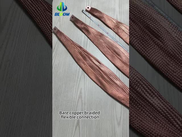 Pure Copper Nickel Plated Customized Dimensions Copper Braided Flexible Connector for Industrial Power Transmission