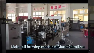 2.0-3.5mm Galvanized Steel 100-500mm Width Adjustable CZ Purlin Roll Forming Machine With Auto Stacker For  Building Structure