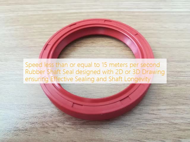Speed less than or equal to 15 meters per second Rubber Shaft Seal designed with 2D or 3D Drawing ensuring Effective Sealing and Shaft Longevity