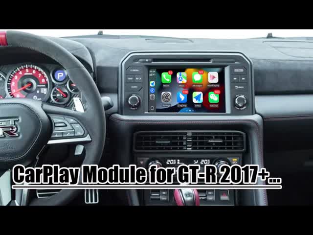 Wireless Apple Carplay Interface for GT-R GTR 2017+ Integrated Android Auto, Bluetooth, WiFi, YouTube Music