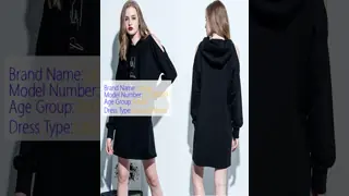 Women Cold Shoulder Hoodie Dress Cotton Knit Long Sleeve Breathable Anti wrinkle for Casual Wear Plus Size Maternity