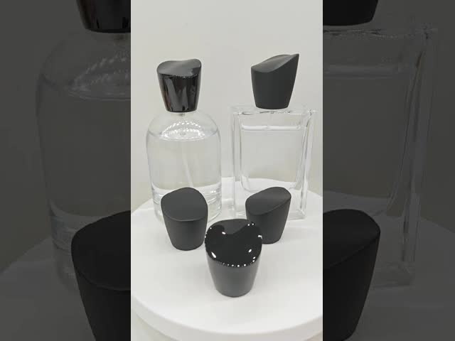 Black high-end irregular zamac perfume cap