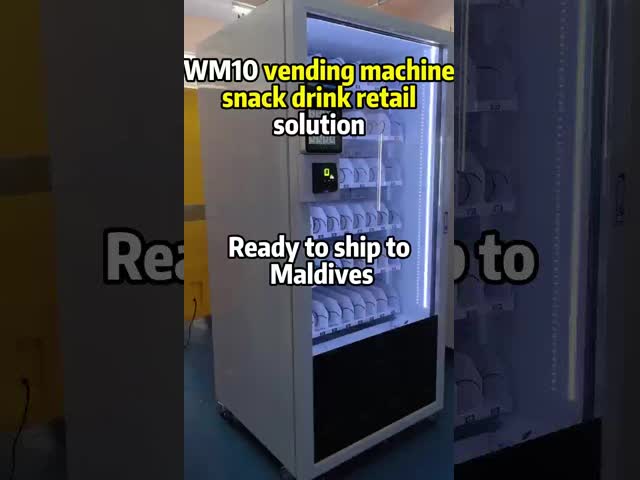 Slim Snack and Drink Vending Machine With 10 Inch Touch Screen for Offices Schools Shopping Malls and Public Spaces