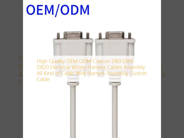 High Quality OEM ODM Custom DB9 DB15 DB20 Electrical Wiring Harness Cables Assembly All Kind of Cable Wire Harness Assembly Custom Cable