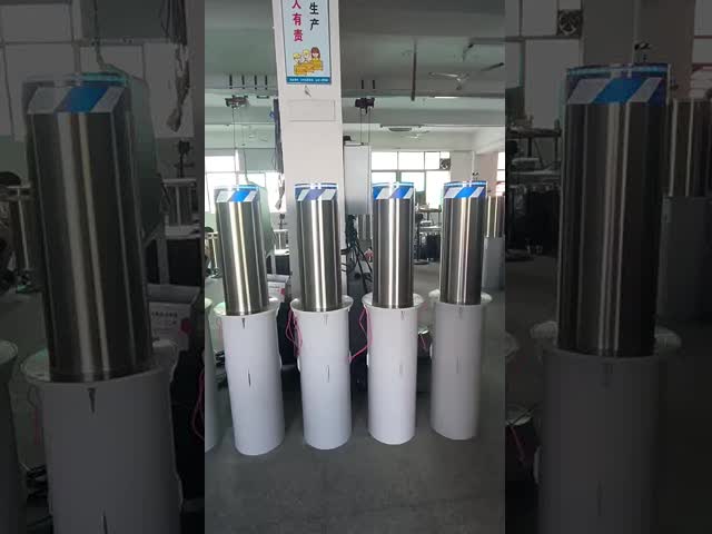 IP68 Protection Rating 304 Stainless Steel Hydraulic Drive Automatic Rising Bollard with Lifting Column