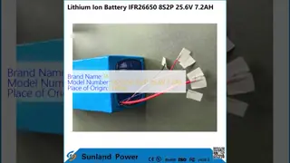 The IFR26650 8S2P 25.6V 7.2Ah LiFePO₄ battery pack​ is widely used in solar tracking systems, telecom backup power supplies, portable instruments, and compact AGVs