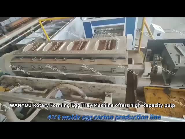 High Speed 2500-3000 Pcs/h Rotary Paper Egg Tray Machine Egg Carton Production Line PLC Controlled 80/120KW