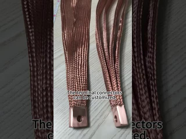 Pure Copper Braided Flexible Connector with Nickel Plated Surface and Customized Insulation for Power Distribution